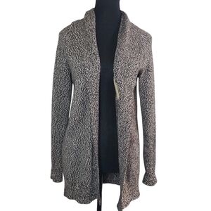 Denver Hayes Soft Women's Knit Open Broen Flecked Cardigan Size Small